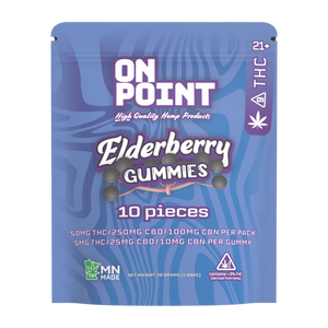 On Point | 5mg THC + 10mg CBN + 25mg CBD Gummies | Elderberry