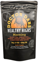 DOCTOR DABS Morning Tea | 5mg THC 50mg CBG | black tea, lemon peel, mango, chaga, lion's mane, cordyceps and reichi