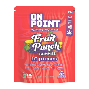 On Point | 5mg THC + 25mg CBD Gummies | Fruit Punch