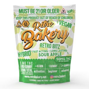 Retro Bakery | Fast Acting Nano 5mg THC Gummy Bitz | Green Apple