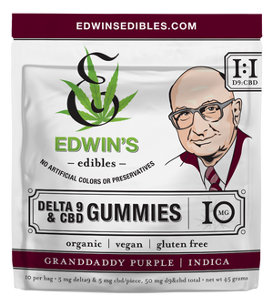 5MG THC + 5MG CBD VEGAN GUMMIES | GRANDADDY PURPLE INDICA