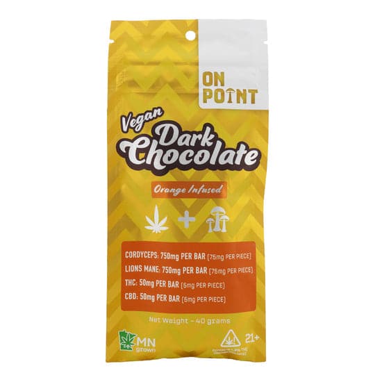 On Point | Dark Chocolate Orange Lions Mane - THC + CBD + MUSHROOMS