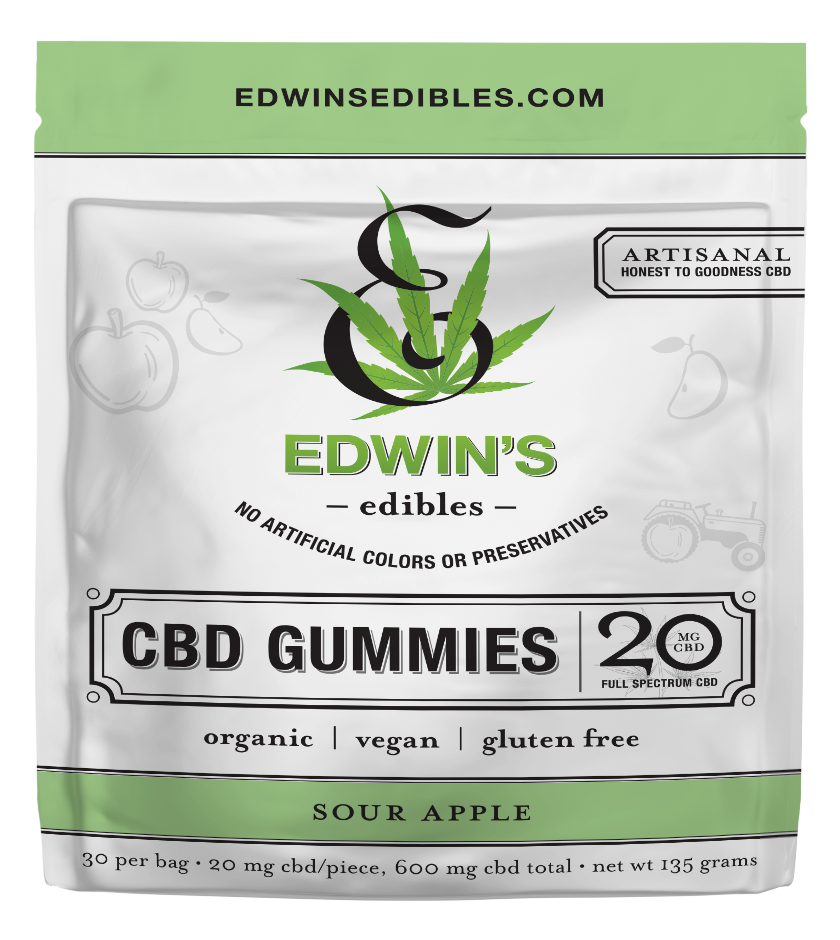 Edwin's Edibles - Premium Vegan CBD Gummies 600mg Total (Multiple Flavors)