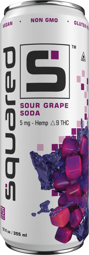 5 Squared Soda | 5mg THC | Sour Grape Soda