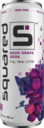 5 Squared Soda | 5mg THC | Sour Grape Soda