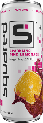 5 Squared Sparkling water | 5mg THC | Sparkling Pink Lemondade