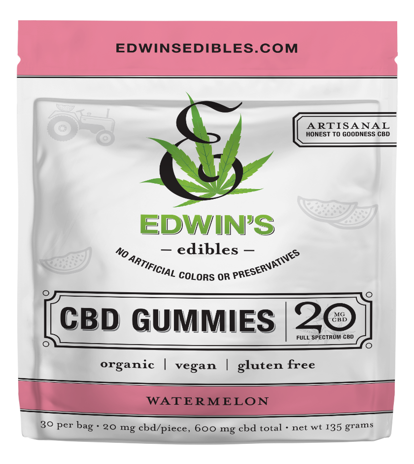 Edwin's Edibles - Premium Vegan CBD Gummies 600mg Total (Multiple Flavors)