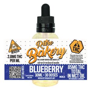 85MG THC TINCTURE | 30 DOSES | BLUEBERRY INDICA