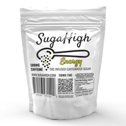 50MG THC INFUSED CAFFEINATED SUGAR - 500MG CAFFEINE