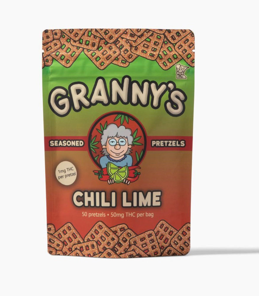 
            
                Load image into Gallery viewer, Granny&amp;#39;s Pretzels - Chili Lime 50mg THC
            
        