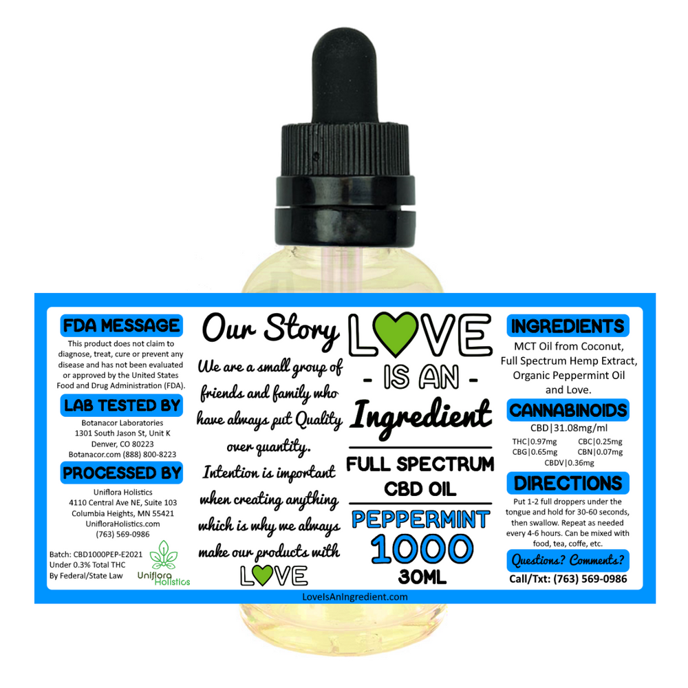 Full Spectrum CBD Oil - 1000mg (Multiple Flavors)