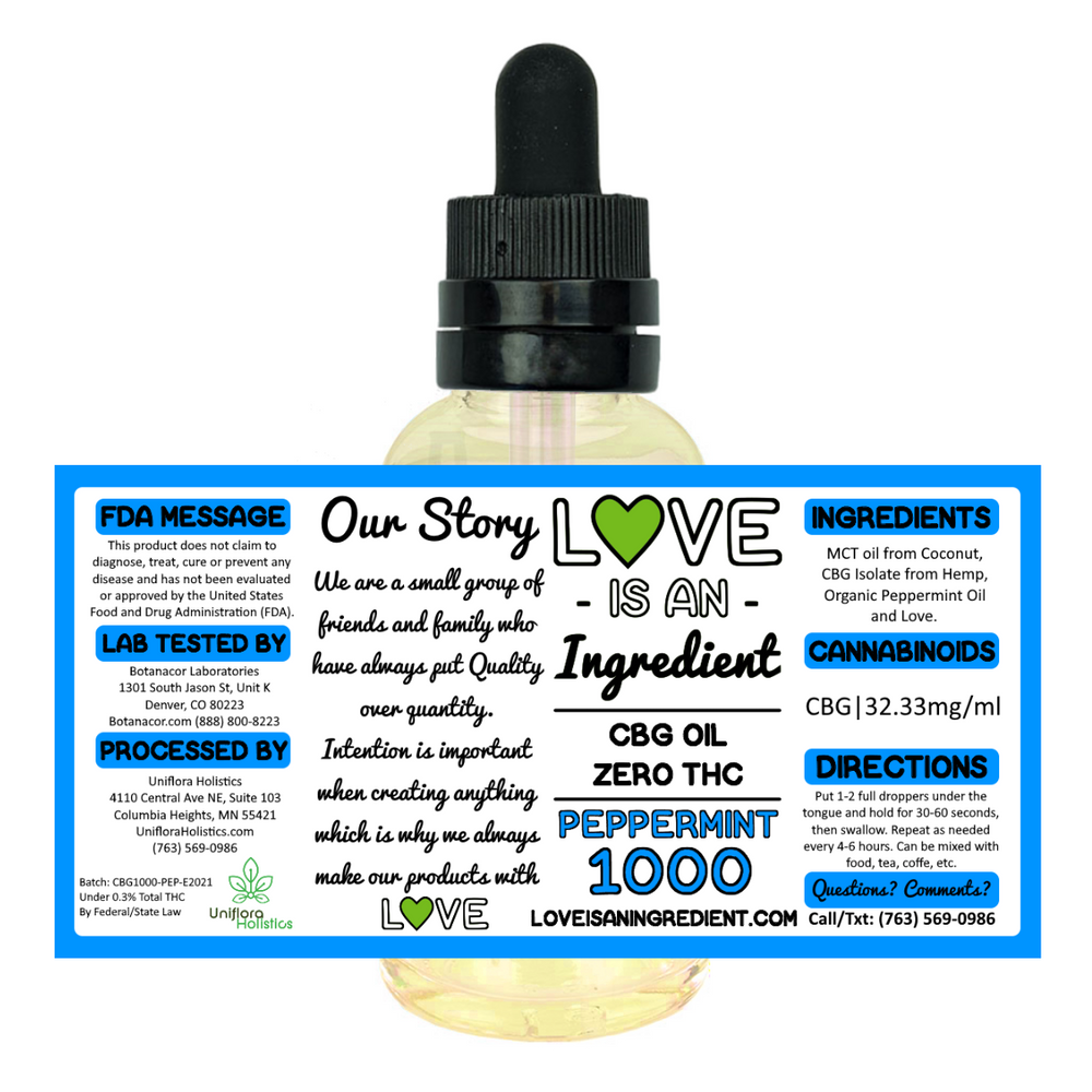Pure CBG Oil - 1000mg (Multiple Flavors)